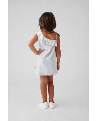 Girls' One Shoulder Mini Ruffle Cotton Dress - Little Kid, Big Kid