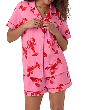 Shop Bedhead Pajamas Short Pajama Set In Lobster Fest