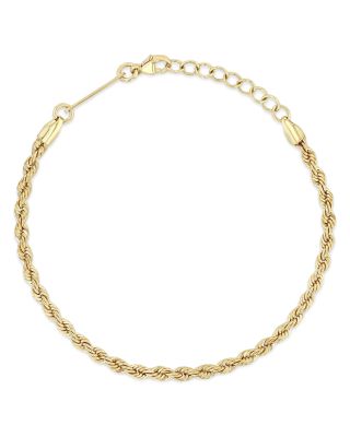 Zoe Chicco 14K Yellow Gold Heavy Metal Rope Link Chain Bracelet