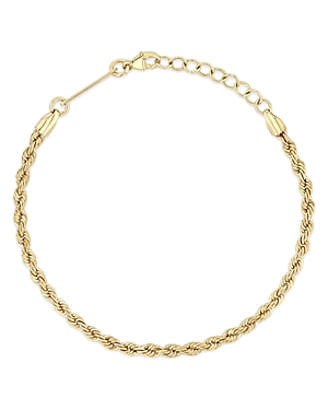 Zoe Chicco 14K Yellow Gold Heavy Metal Rope Link Chain Bracelet