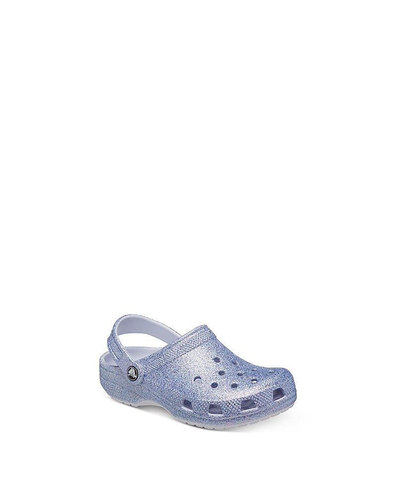CROCS UNISEX CLASSIC GLITTER CLOGS - BIG KID