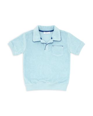 Minnow Boys' Pacific Blue French Terry Polo - Little Kid, Big Kid