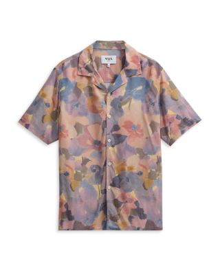 Wax London - Didcot Relaxed Fit Short Sleeve Printed Button Front Camp Shirt