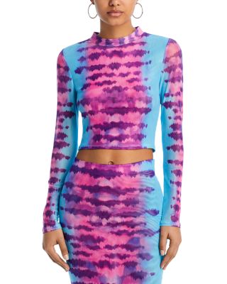 Rococo Sand Opal Mock Neck Crop Top