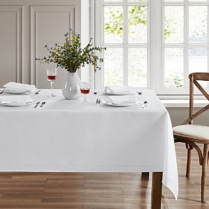 Elrene Home Fashions Alison Hemstitch Tablecloth, 52 X 52 In White