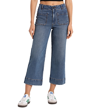 High Rise Cropped Straight Jeans in Soho Wash
