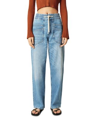 ba&sh - Mima High Rise Straight Jeans in Blue Jeans