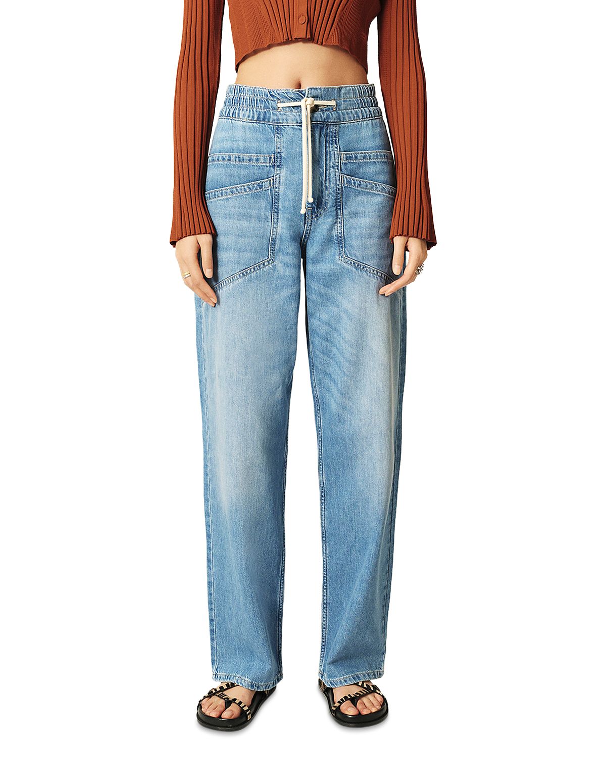 ba & sh Mima High Rise Straight Jeans