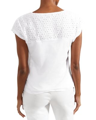 Thea Broderie Cotton Eyelet Top
