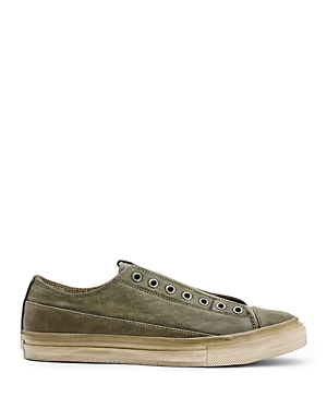 Shop John Varvatos Men's Vulc Laceless Slip On Sneakers In Olive