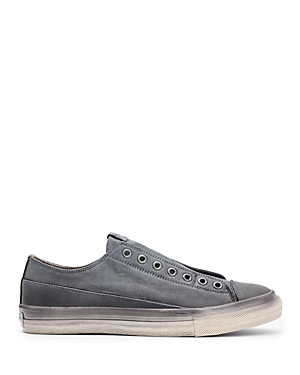 Shop John Varvatos Men's Vulc Laceless Slip On Sneakers In Steel Grey
