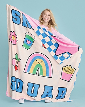 Shop Iscream Unisex Plush Blanket - Ages 3+ In Smile Squad