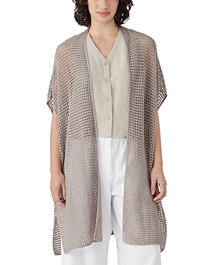 Eileen Fisher Linen Delave Long Cardigan