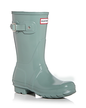Shop Hunter Women's Original Short Gloss Rain Boots In Sweet Gale
