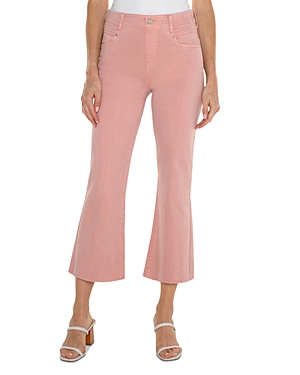 Gia Glider Crop Flare Jeans in Rose Blush