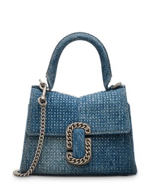 MARC JACOBS The Crystal Denim St. Marc Mini Top Handle | Bloomingdale's