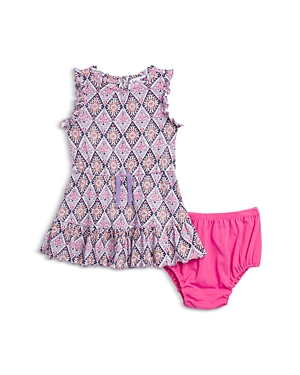 Shop Splendid Girls' Resort Ruffled Dress & Bloomers Set - Baby In Lilac Multi