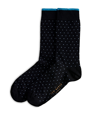 Shop Ted Baker Dot Pattern Socks In Navy