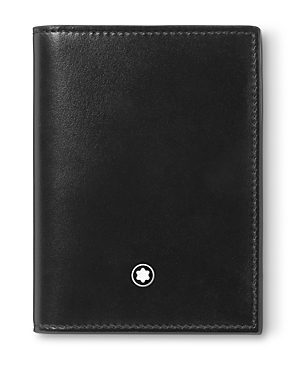 Shop Montblanc Meisterstuck 4cc Leather Card Holder In Black
