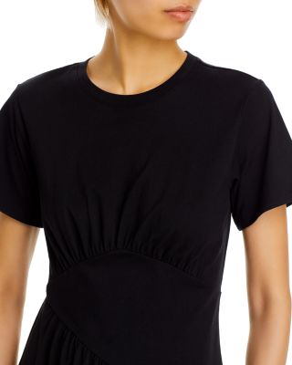 Gathered Seam Short Sleeve Dress