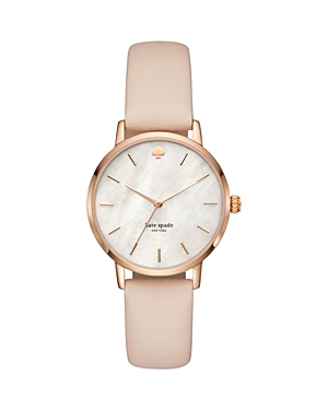 Shop Kate Spade New York Metro Watch, 34mm In White/pink