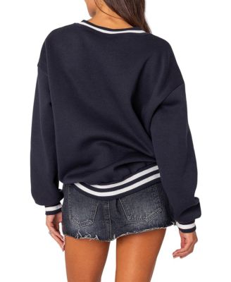 Caryn Oversized V Neck Sweatshirt