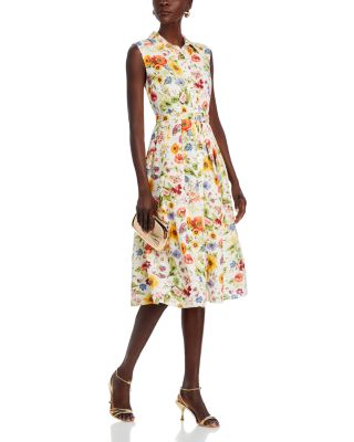 Belted Floral Shirtdress