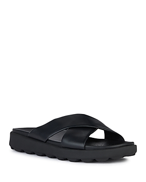 Shop Geox Men's Spherica Ec62 Sandals In Black Oxford