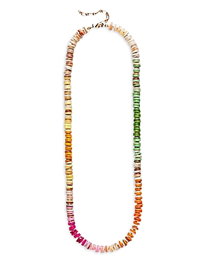 Fantasy Multicolor Flat Bead Necklace, 22.44-24.8