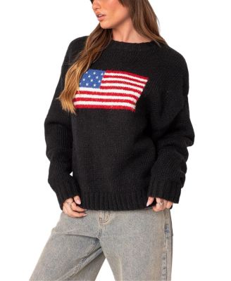 Usa Oversized Chunky Knit Sweater