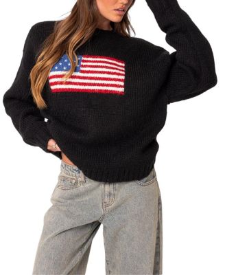 Usa Oversized Chunky Knit Sweater