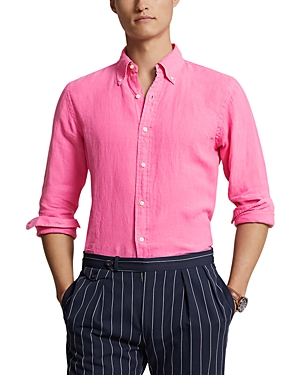 Polo Ralph Lauren Linen Garment Dyed Custom Fit Button Down Shirt