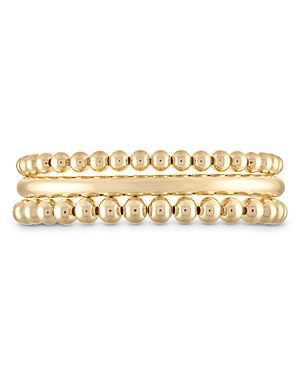 Shop Alexa Leigh Bangle & Ball Beaded Stretch Bracelets, Set Of 3 - 100% Exclusive In Gold