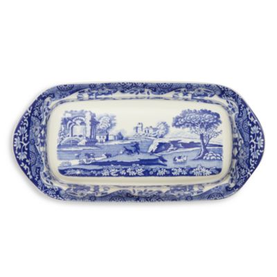 Blue Italian Covered Butter Dish