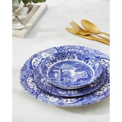 Blue Italian Salad Plate, Set of 4