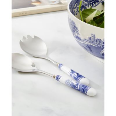 Blue Italian Salad Servers