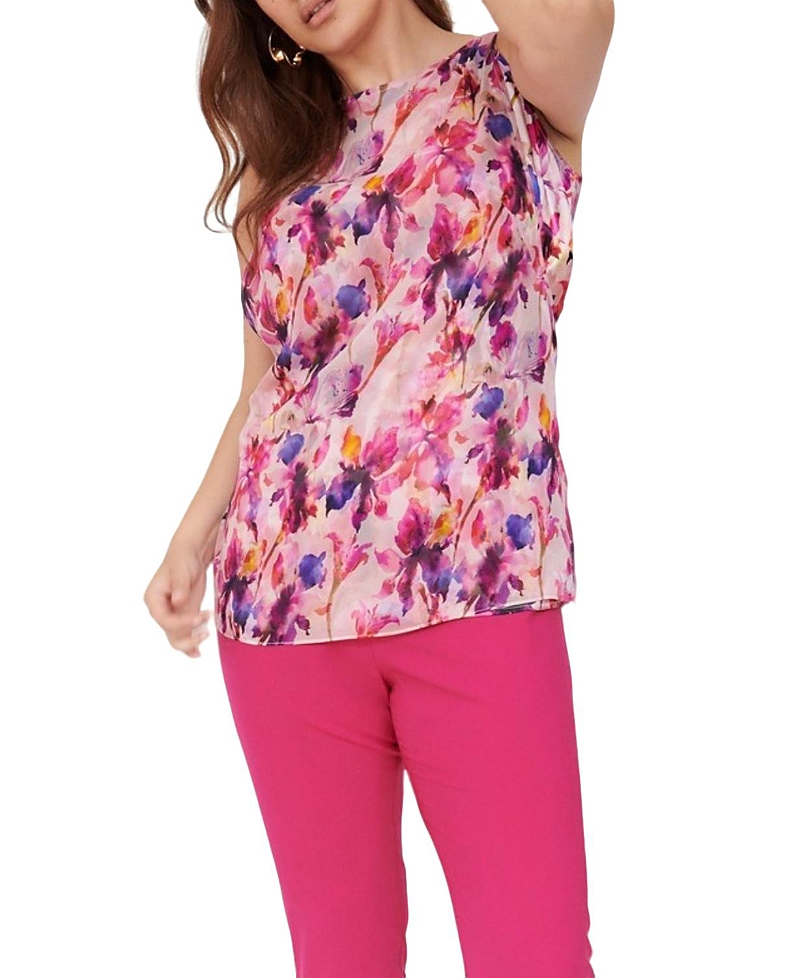 Gabriella Rossetti Auroral Ethereal Silk Top In Floral