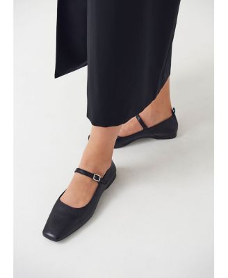 Women's Delia Square Toe Ankle Strap Flats