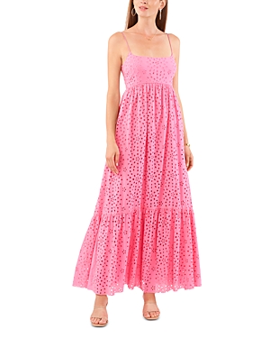 Shop 1.state Scoop Neck Eyelet Maxi Dress In Island Bloom