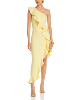 Yellow Cocktail Dress with Bow