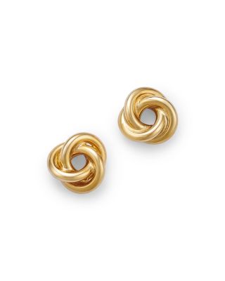 Children's Love Knot Stud Earrings in 14K Yellow Gold