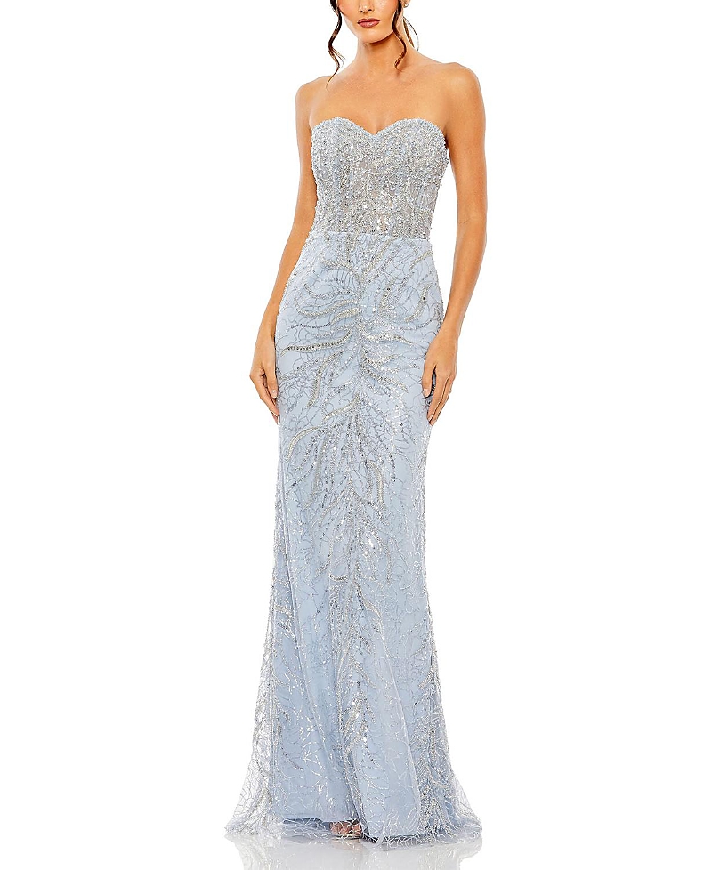 Mac Duggal Strapless Embellished Gown