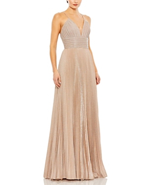 Mac Duggal Sparkle A-line Gown In Rose Gold