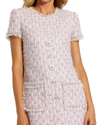 Cap Sleeve Floral Button Detail Shift Dress