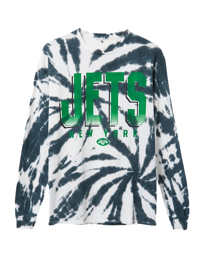 Junk Food Clothing Unisex Nfl New York Jets Game Time Tie Dye Long Sleeve Junk Food Clothing Unisex Nfl New York Jets Game Time Tie Dye Long Sleeve