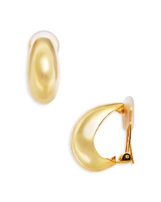 Kenneth Jay Lane - Tapered Half Hoop Clip On Earrings