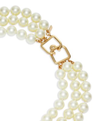 Barbara Imitation Pearl Necklace, 17"