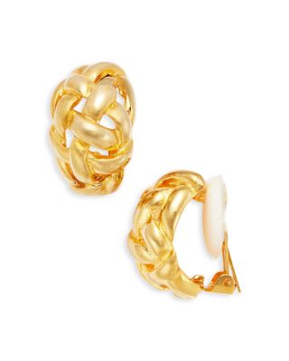 Kenneth Jay Lane - Weave Dome Clip On Earrings