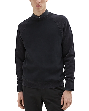 Shop Theory Scuba Wool Combo Sweatshirt In Black