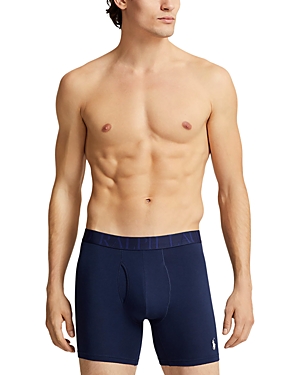 Polo Ralph Lauren Classic Fit Stretch Boxer Briefs - Pack Of 3 In Blue